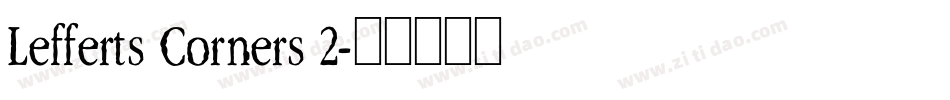 Lefferts Corners 2字体转换